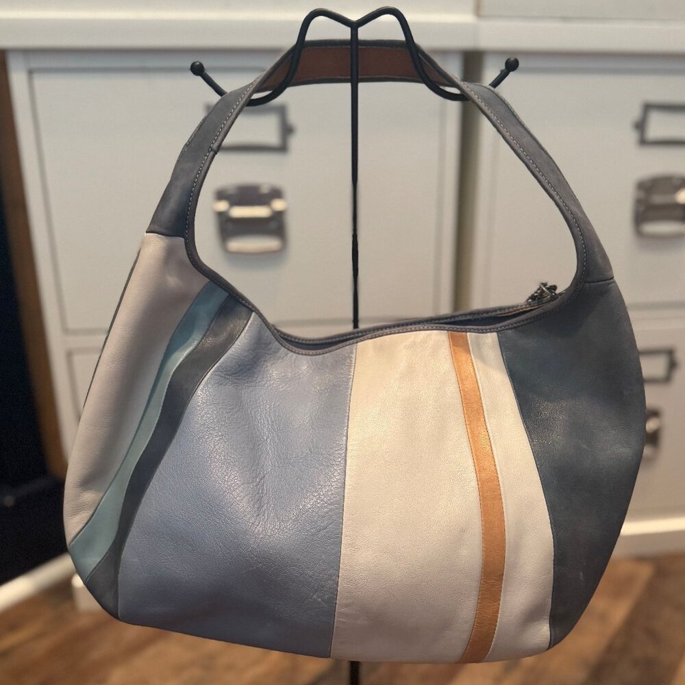 Coach Ergo Multicolor Striped Leather Hobo Bag